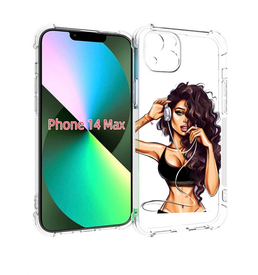 

Чехол MyPads Спортивная-девушка женский для iPhone 14 Plus (6.7), Прозрачный, Tocco