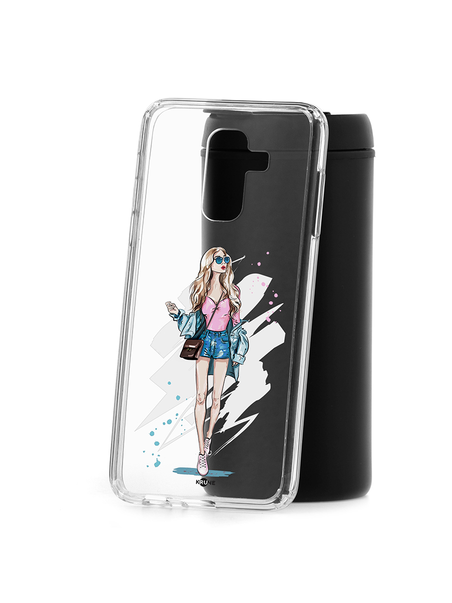 фото Чехол на samsung galaxy a6 plus (2018) a605f kruche print fashion girl кruче