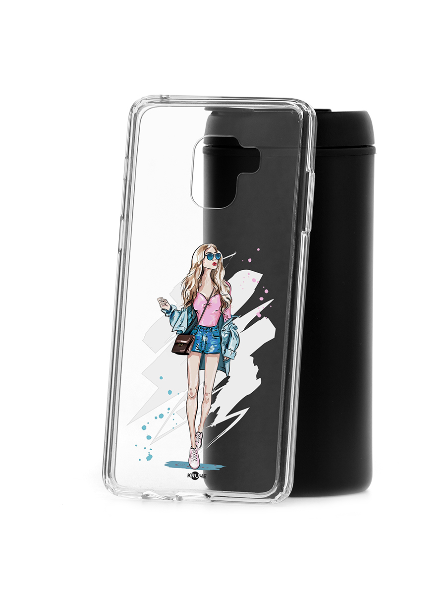 Чехол на Samsung Galaxy A8+ 2018 (A730) Kruche Print Fashion Girl