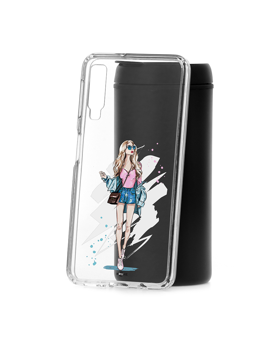 фото Чехол на samsung galaxy a7 (2018) a750 kruche print fashion girl кruче