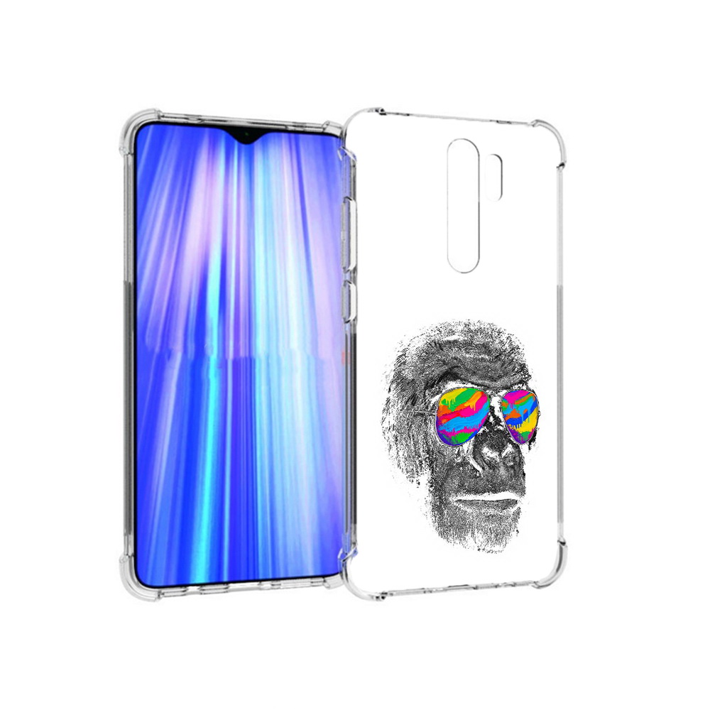 

Чехол MyPads Tocco для Xiaomi Redmi Note 8 Pro крутая обезьяна в очках (PT135544.276.422), Прозрачный, Tocco