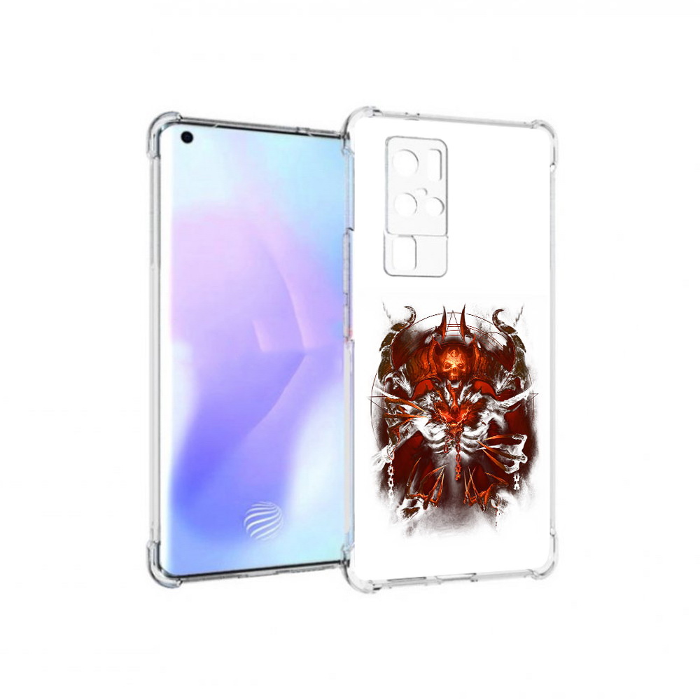 

Чехол MyPads Tocco для Vivo X50 Pro яркий демон (PT226970.404.708), Прозрачный, Tocco
