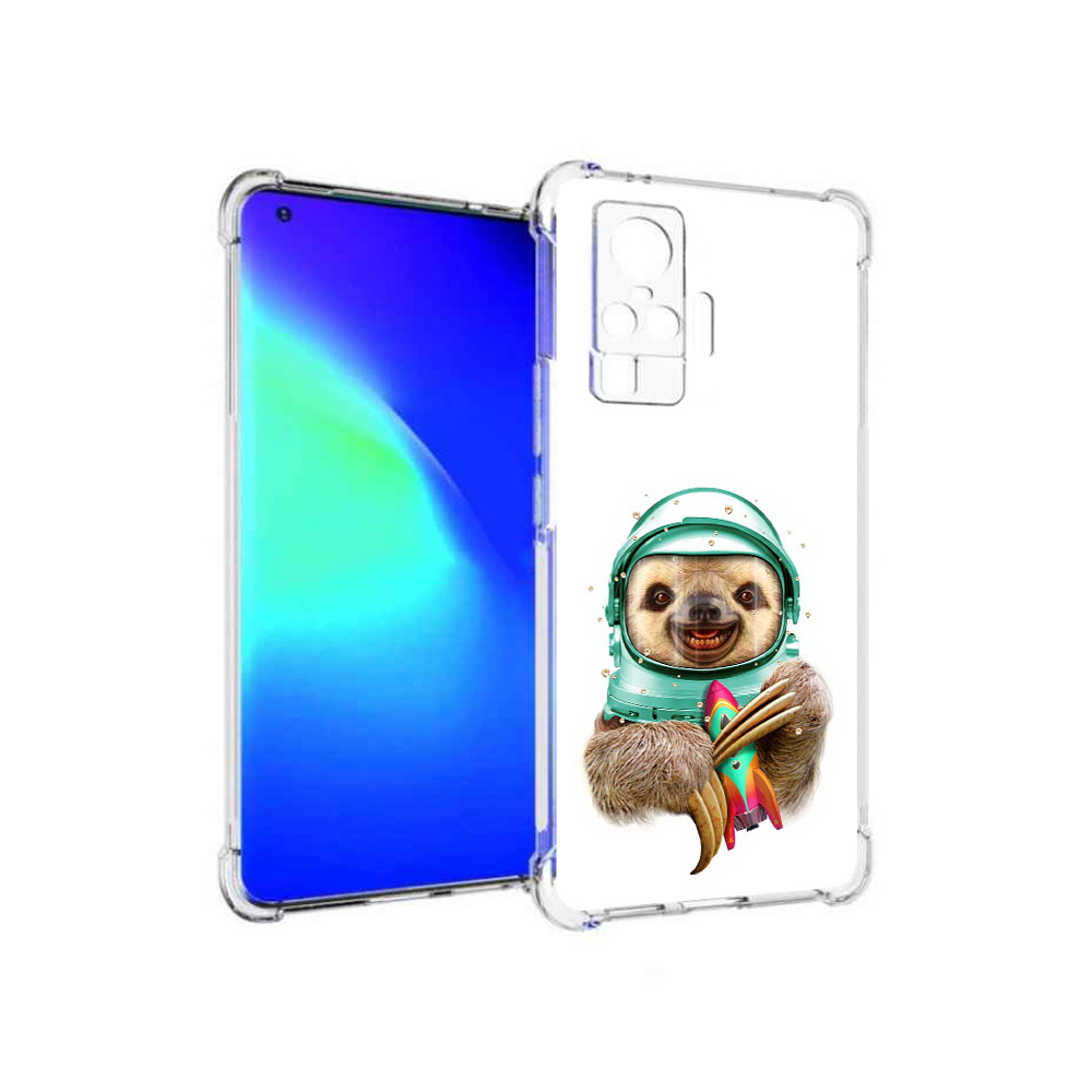 

Чехол MyPads Tocco для Vivo X50 Pro Ленивец астронавт (PT151209.405.104), Прозрачный, Tocco