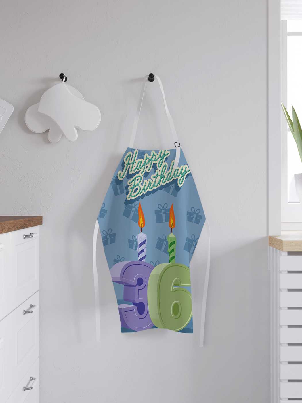 

Фартук женский JoyArty для готовки "Огненные свечи", универсальный размер