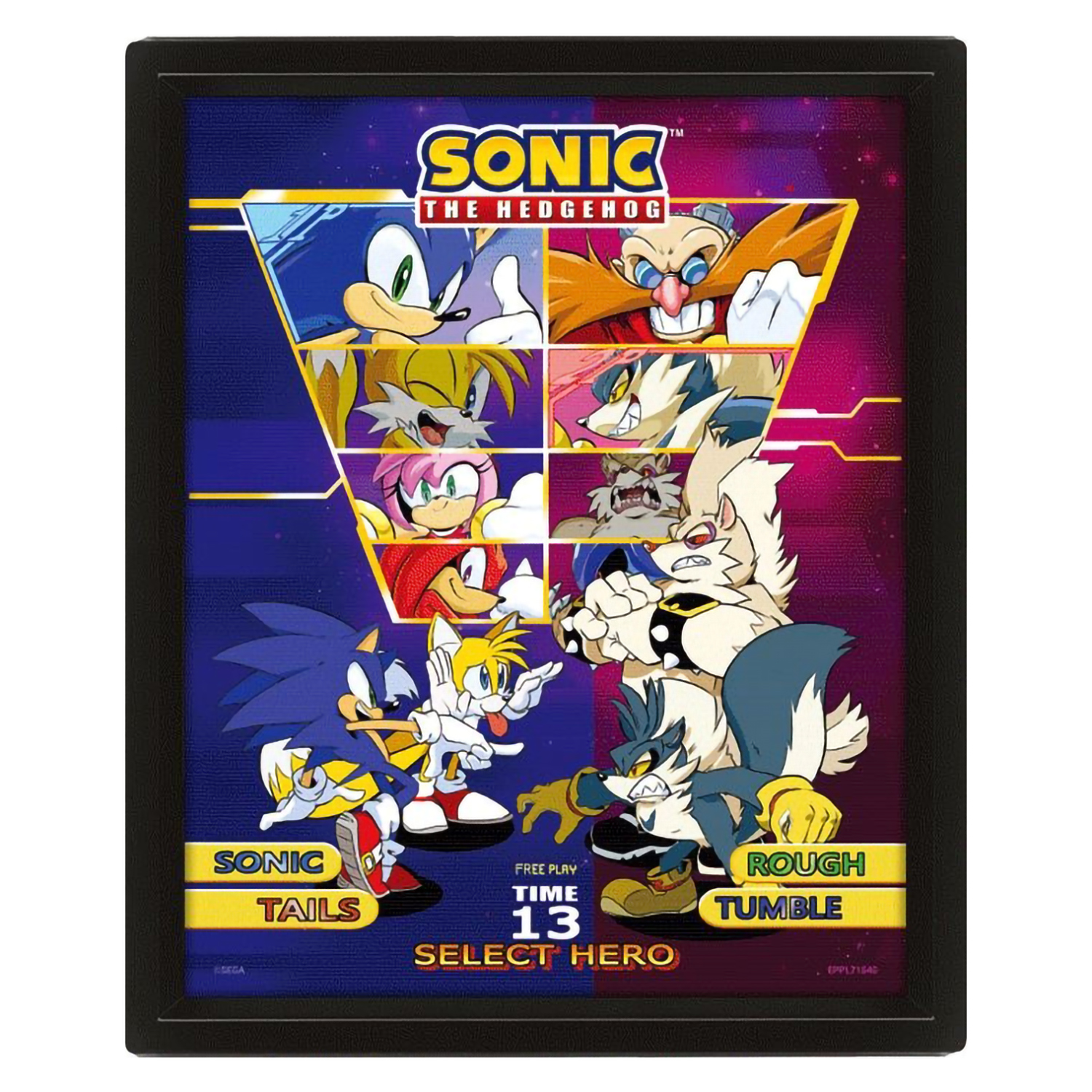 Постер 3D Pyramid International Sonic The Hedgehog Select Your Fighter EPPL71540