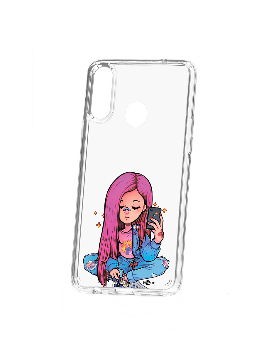 фото Чехол на samsung galaxy a20s kruche print pink hair кruче