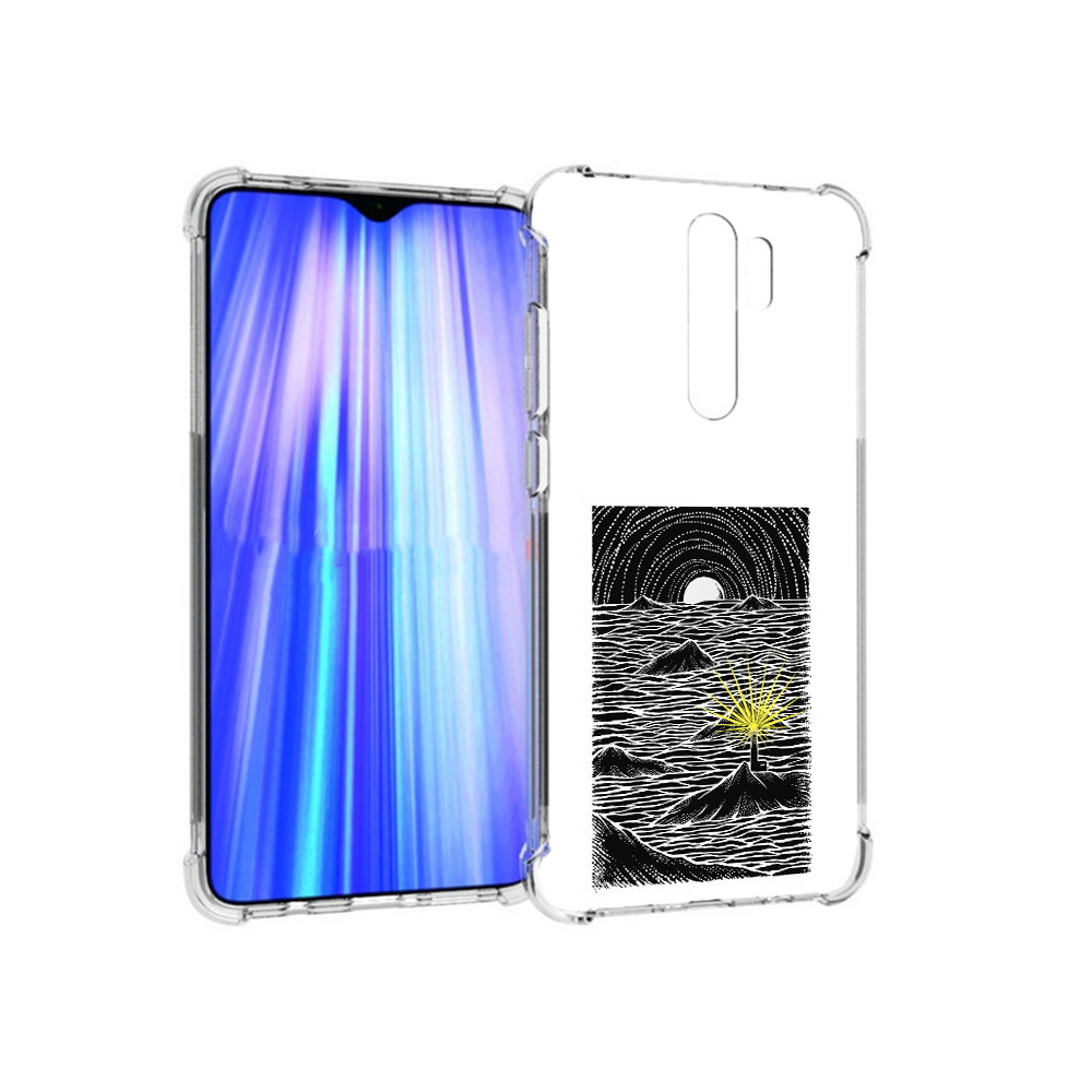 

Чехол MyPads Tocco для Xiaomi Redmi Note 8 Pro маяк в черно белом море (PT135544.276.460), Прозрачный, Tocco