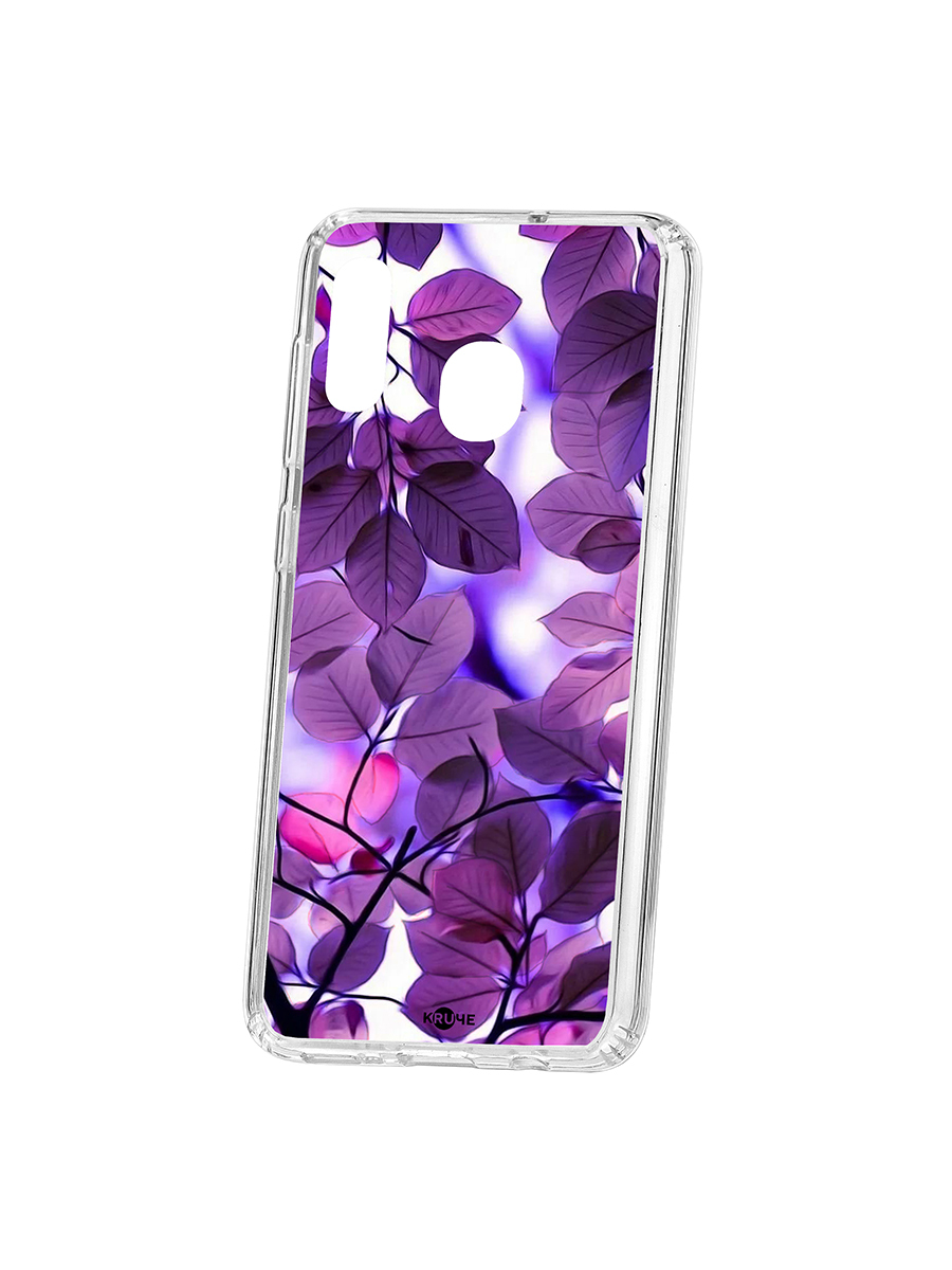 фото Чехол на samsung galaxy a20 2019 kruche print purple leaves кruче