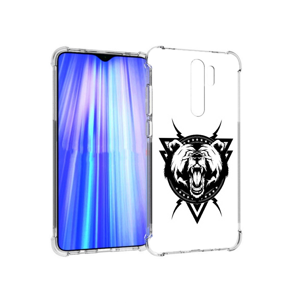 

Чехол MyPads Tocco для Xiaomi Redmi Note 8 Pro медведь в треугольнике (PT135544.276.464), Прозрачный, Tocco