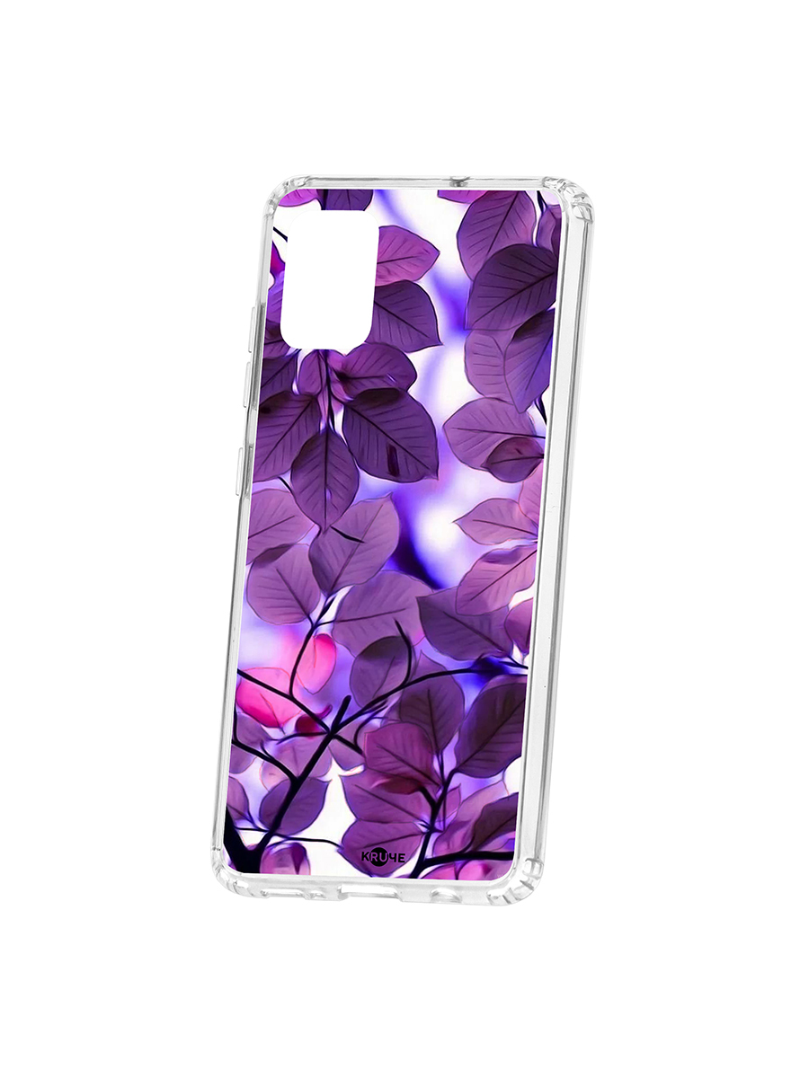 фото Чехол на samsung galaxy a51 kruche print purple leaves кruче