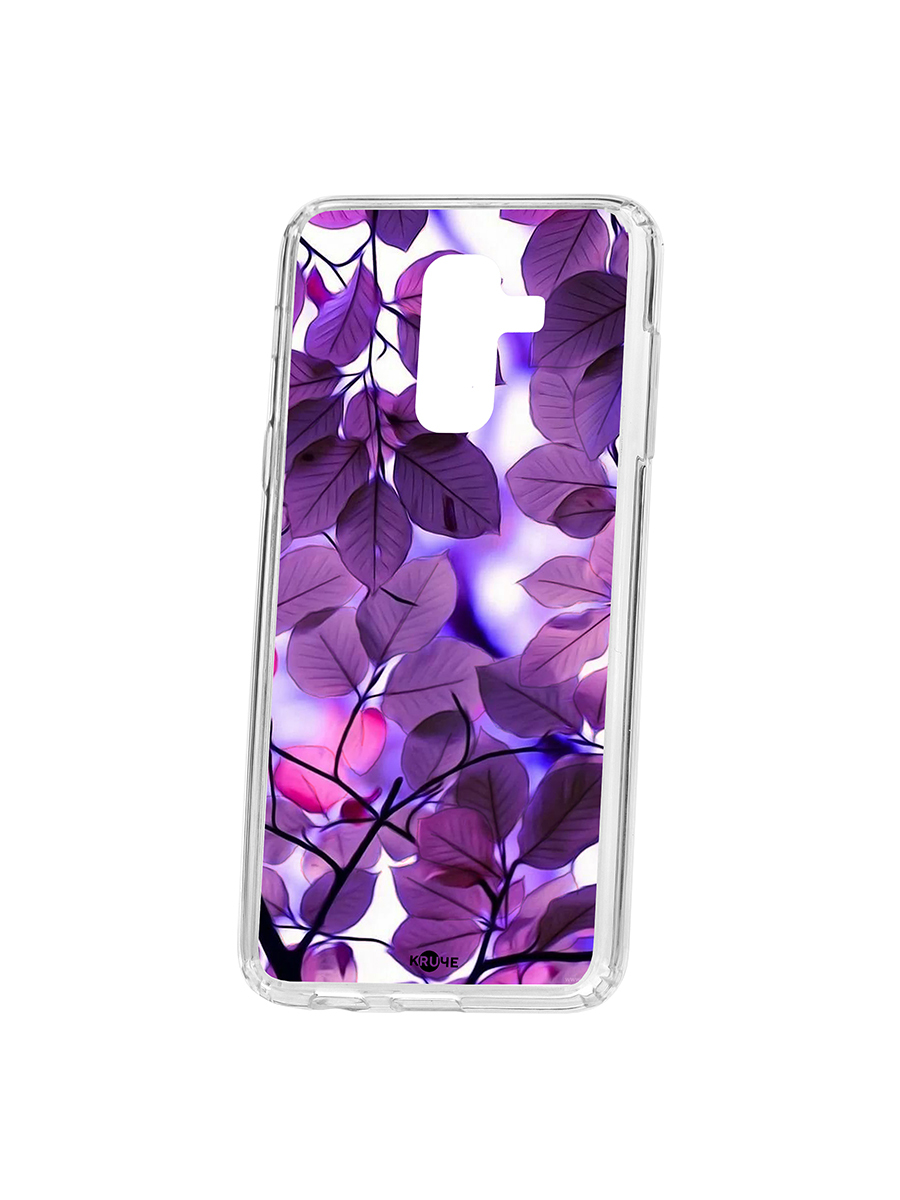 фото Чехол на samsung galaxy a6 plus (2018) a605f kruche print purple leaves кruче