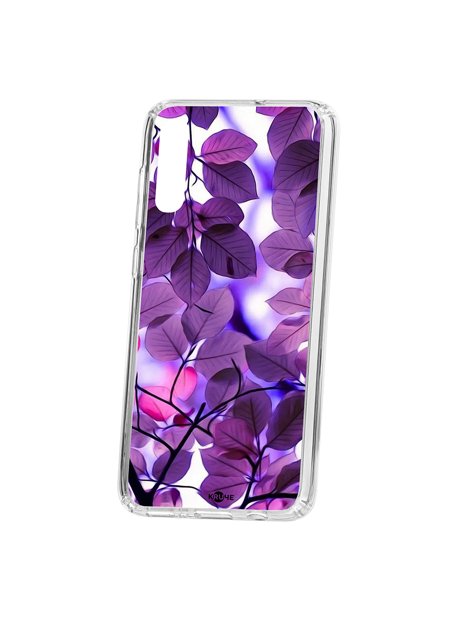 фото Чехол на samsung galaxy a70 2019 kruche print purple leaves кruче