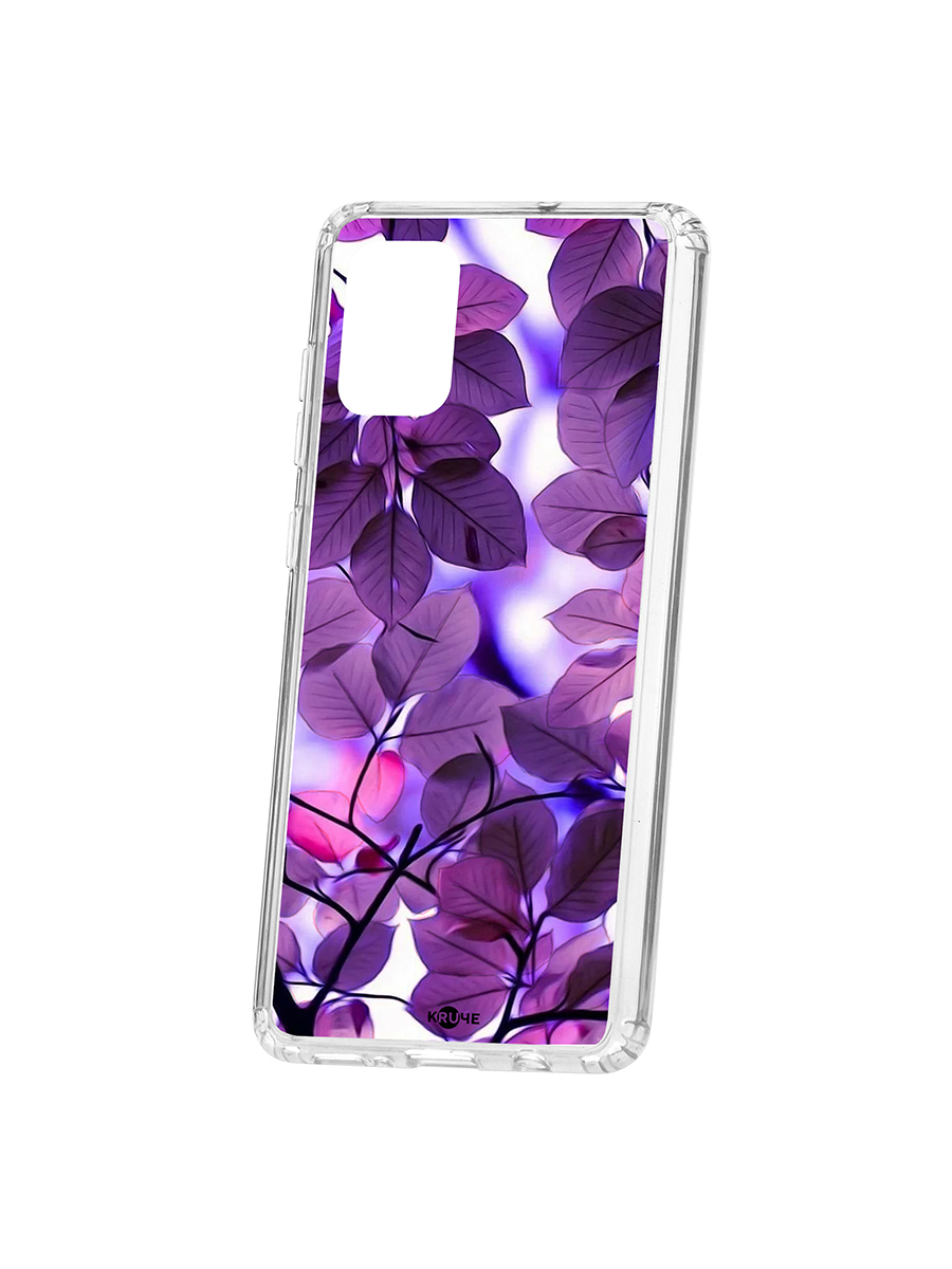 фото Чехол на samsung galaxy a71 kruche print purple leaves кruче