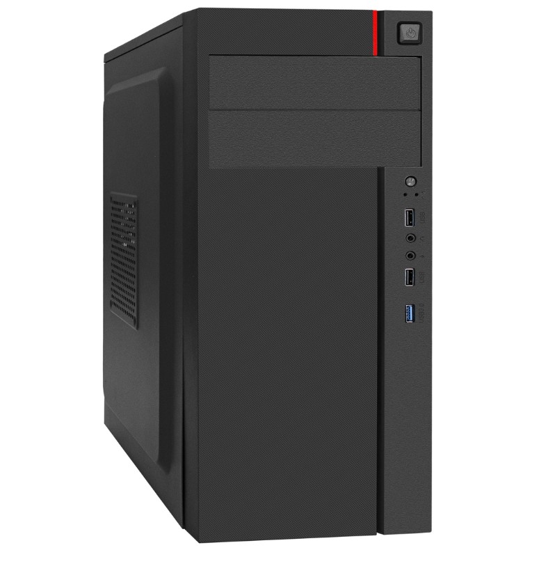 

Корпус компьютерный ExeGate (EX290177RUS) красный, черный
