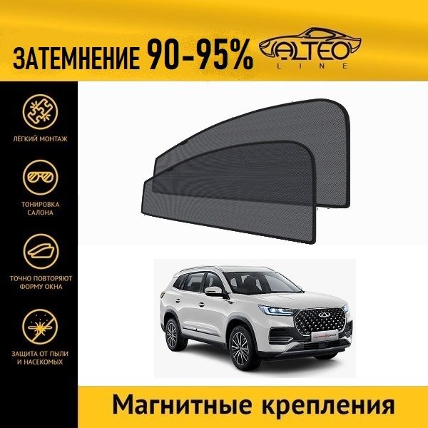 

Автошторки ALTEO на Chery Tiggo 8 Pro Max 1(2021-н.в.) на передние двери на магнитах