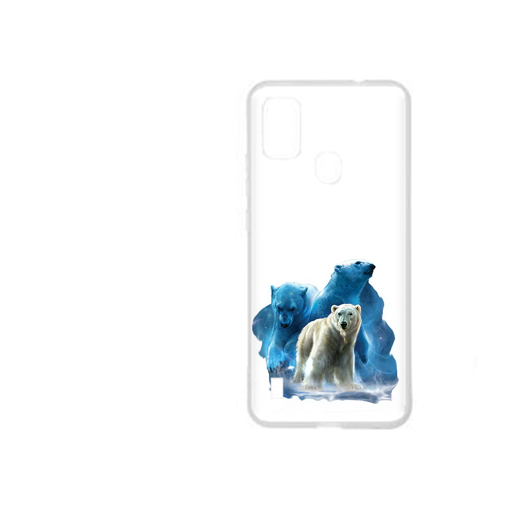 

Чехол MyPads Tocco для ZTE Blade A51 полярный медведь (PT160198.458.549), Прозрачный, Tocco