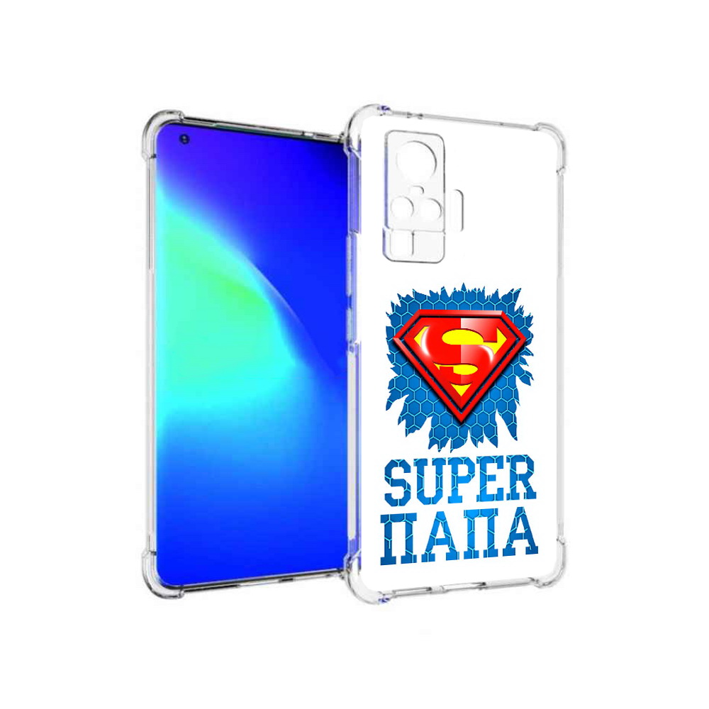 

Чехол MyPads Tocco для Vivo X50 Pro Супер Папа (PT151209.405.165), Прозрачный, Tocco