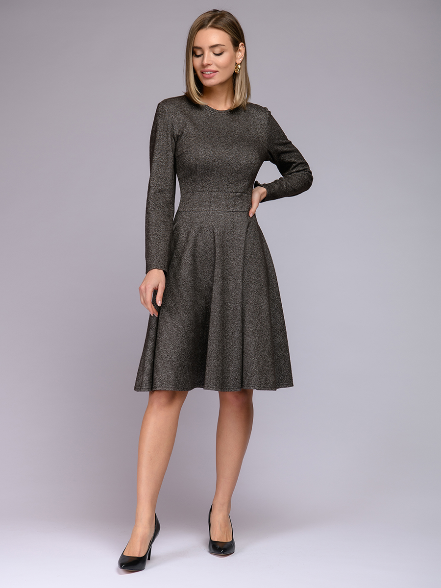 

Платье женское 1001dress 0122001-02241GY серое 48 RU, 0122001-02241GY