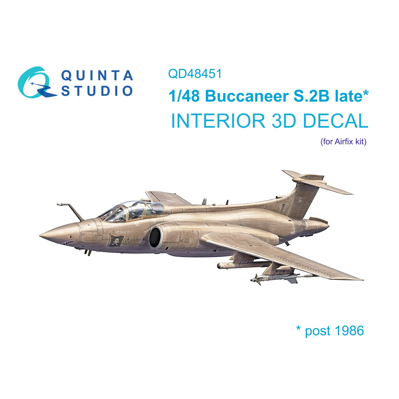 3D Декаль Quinta Studio интерьера кабины Buccaneer S 2B late Airfix QD48451