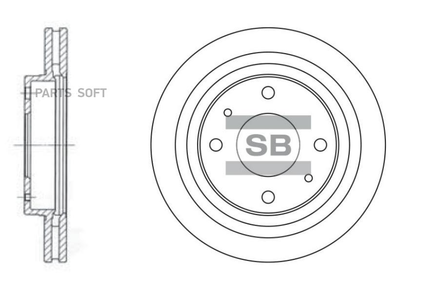 

Тормозной диск Sangsin brake SD1045