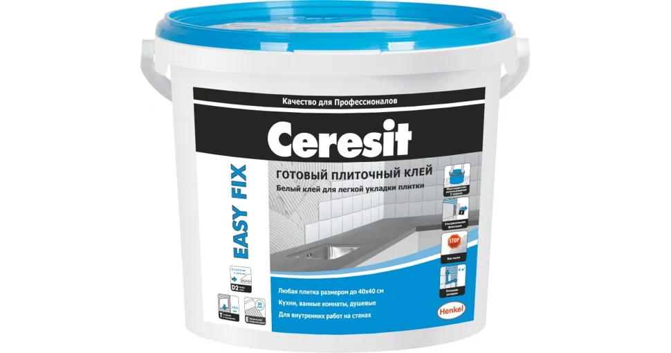 фото Клей плиточный ceresit easy fix белый готовый 3,5 кг