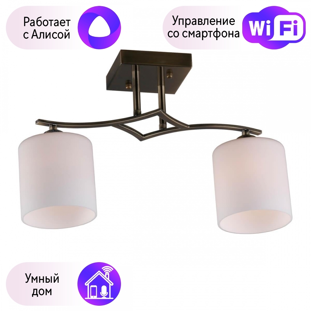 

Люстра с поддержкой Алисы потолочная Omnilux OML-55317-02-A