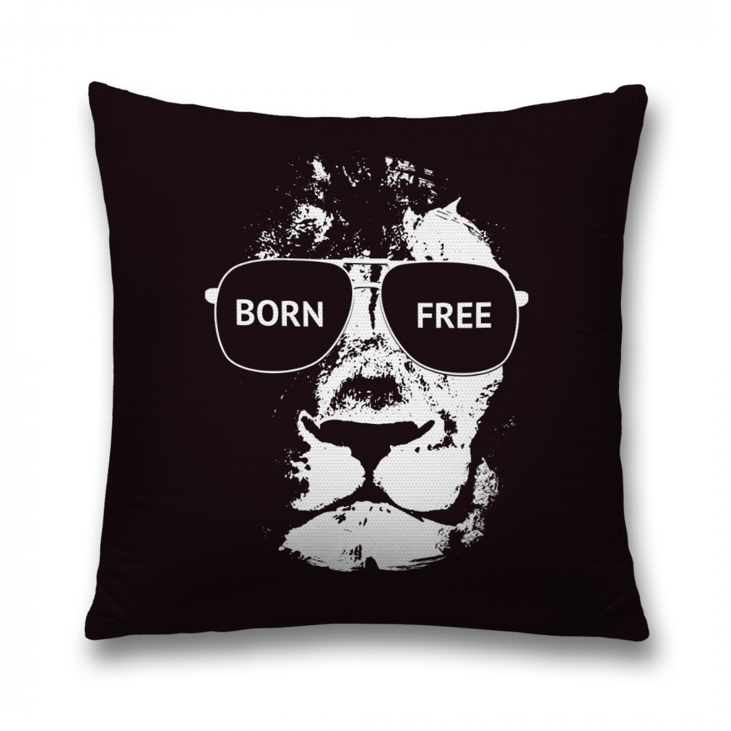 

Наволочка декоративная JoyArty "Рожден свободным" на молнии, 45x45 см, Черный, Рожден свободным