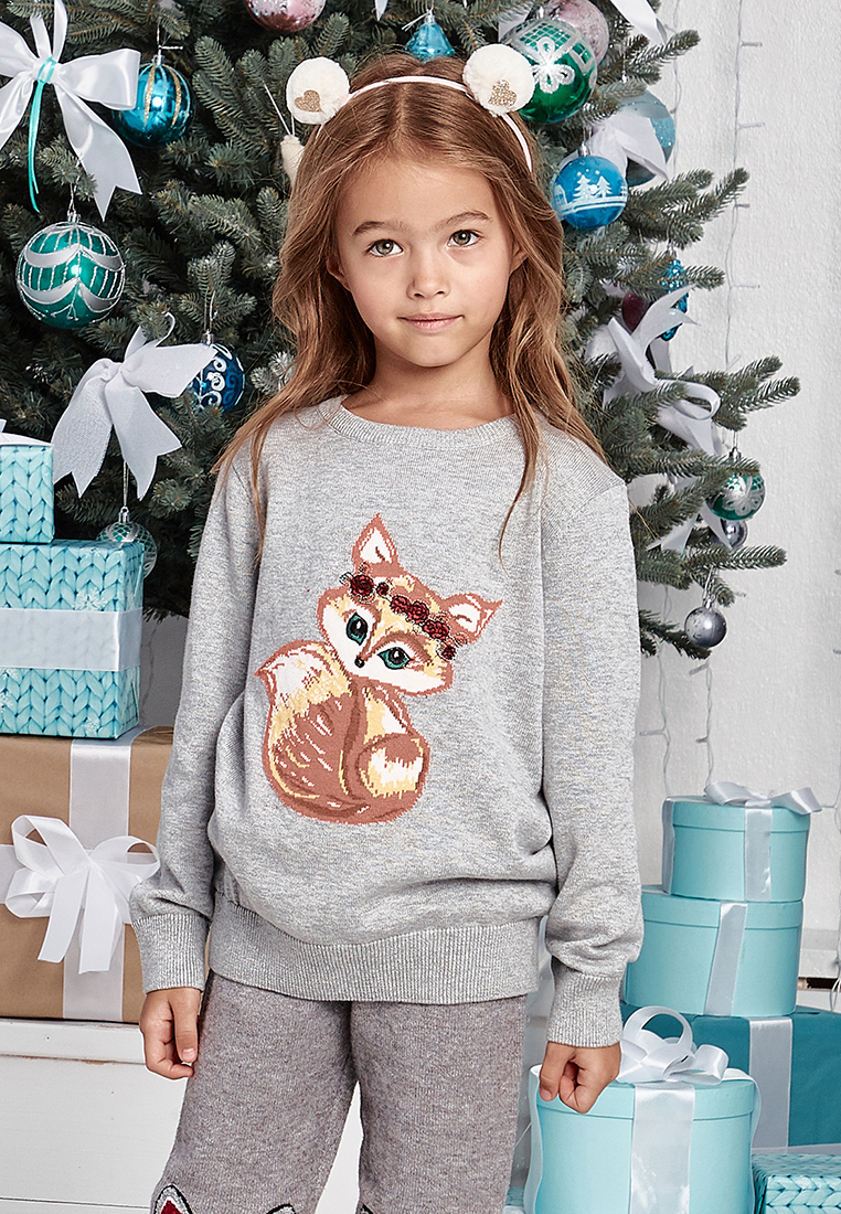 

Джемпер детский Max&jessi AW19C473 серый р.110, AW19C473