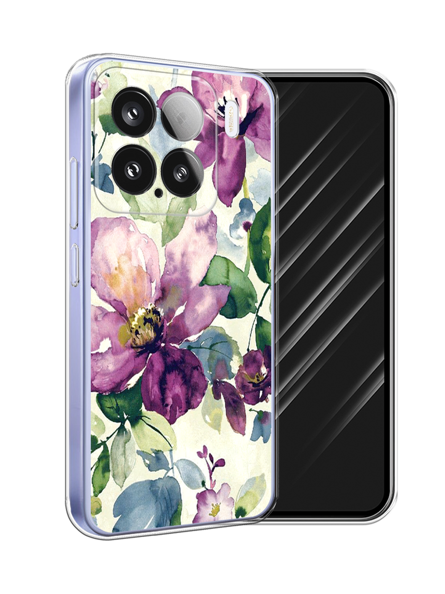 

Чехол Awog на Xiaomi 15 "Сиреневые цветы-акварель", Фиолетовый, 323650-1