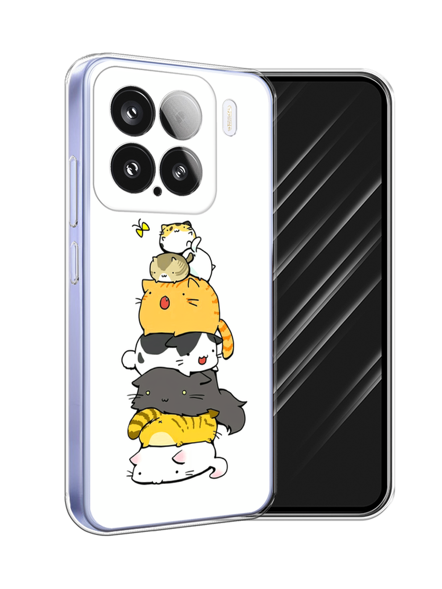 

Чехол Awog на Xiaomi 15 "Бутерброд из котиков", Коричневый;белый;серый, 323650-1