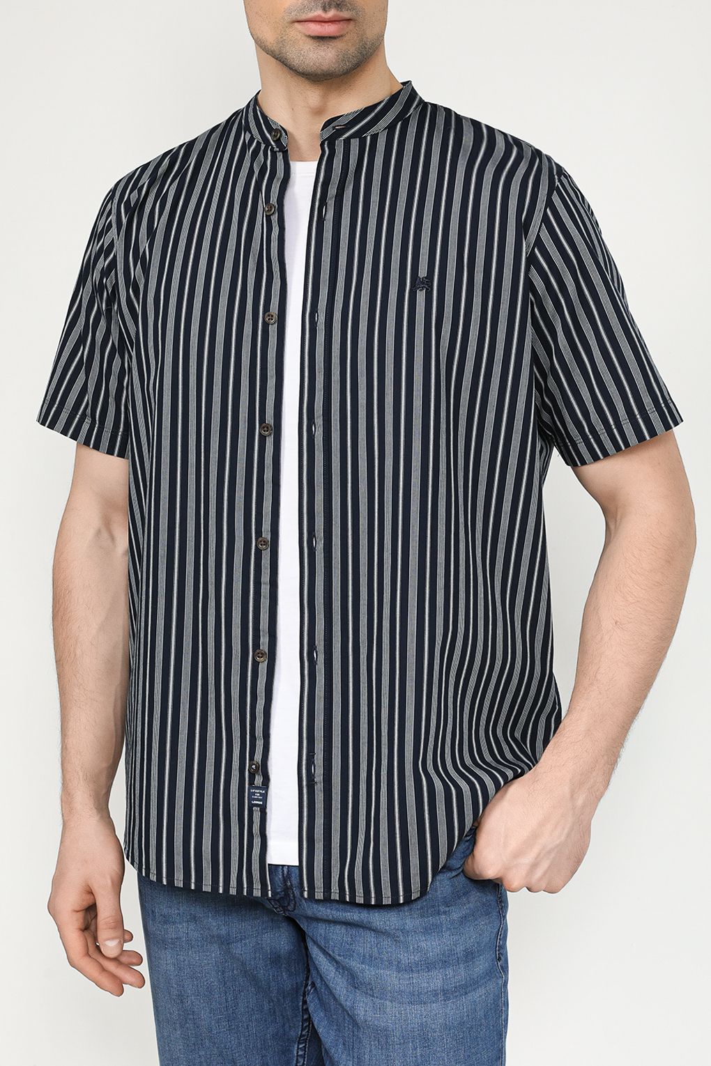 

Рубашка мужская LERROS 2432909 синяя 2XL, Синий, 2432909