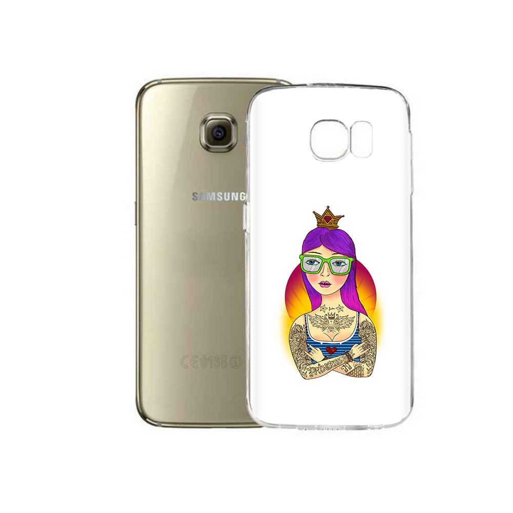 

Чехол MyPads Tocco для Samsung Galaxy C5 Pro девушка в татуировках с короной, Прозрачный, Tocco