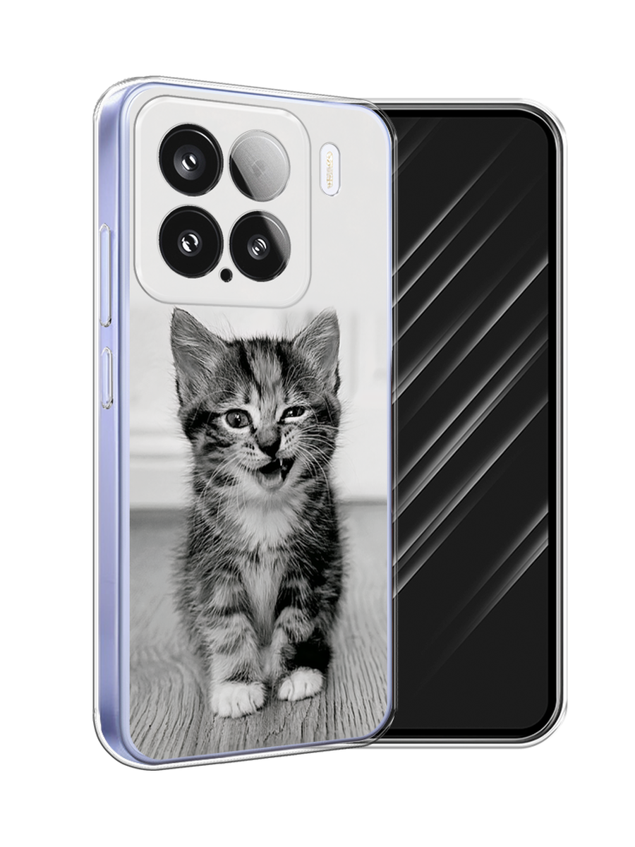 

Чехол Awog на Xiaomi 15 "Подмигивающий котенок", Черный;серый, 323650-1