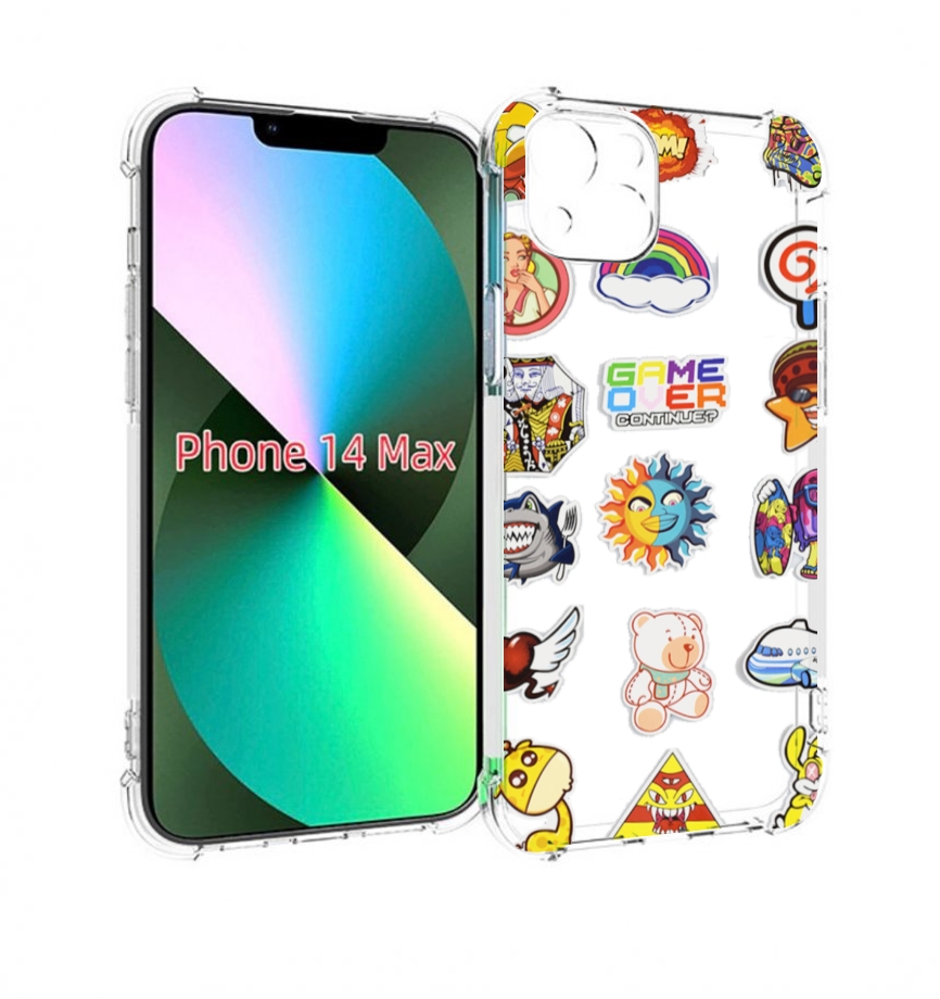

Чехол MyPads Стикеры для iPhone 14 Plus (6.7), Прозрачный, Tocco