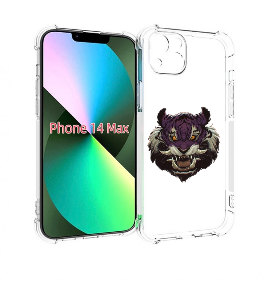 

Чехол MyPads Страшный-тигр для iPhone 14 Plus (6.7), Прозрачный, Tocco