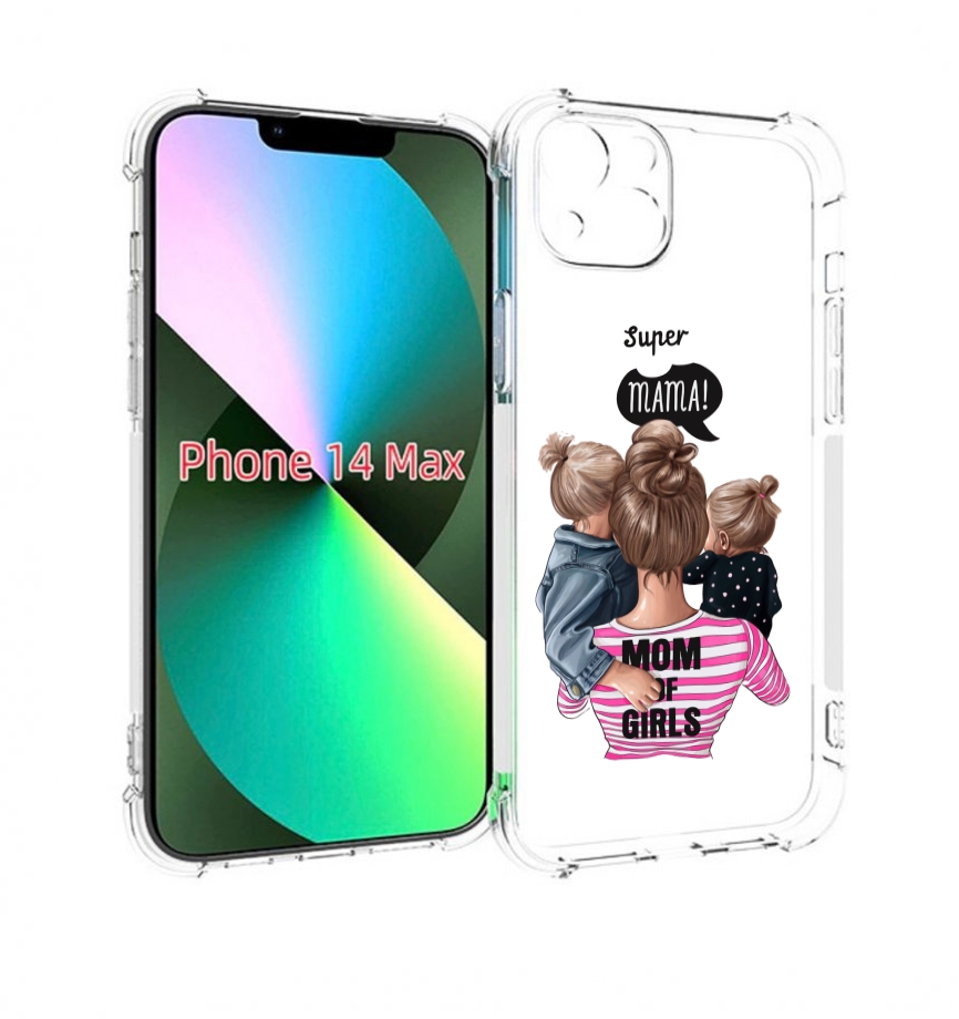

Чехол MyPads Супер-мама-2 женский для iPhone 14 Plus (6.7), Прозрачный, Tocco