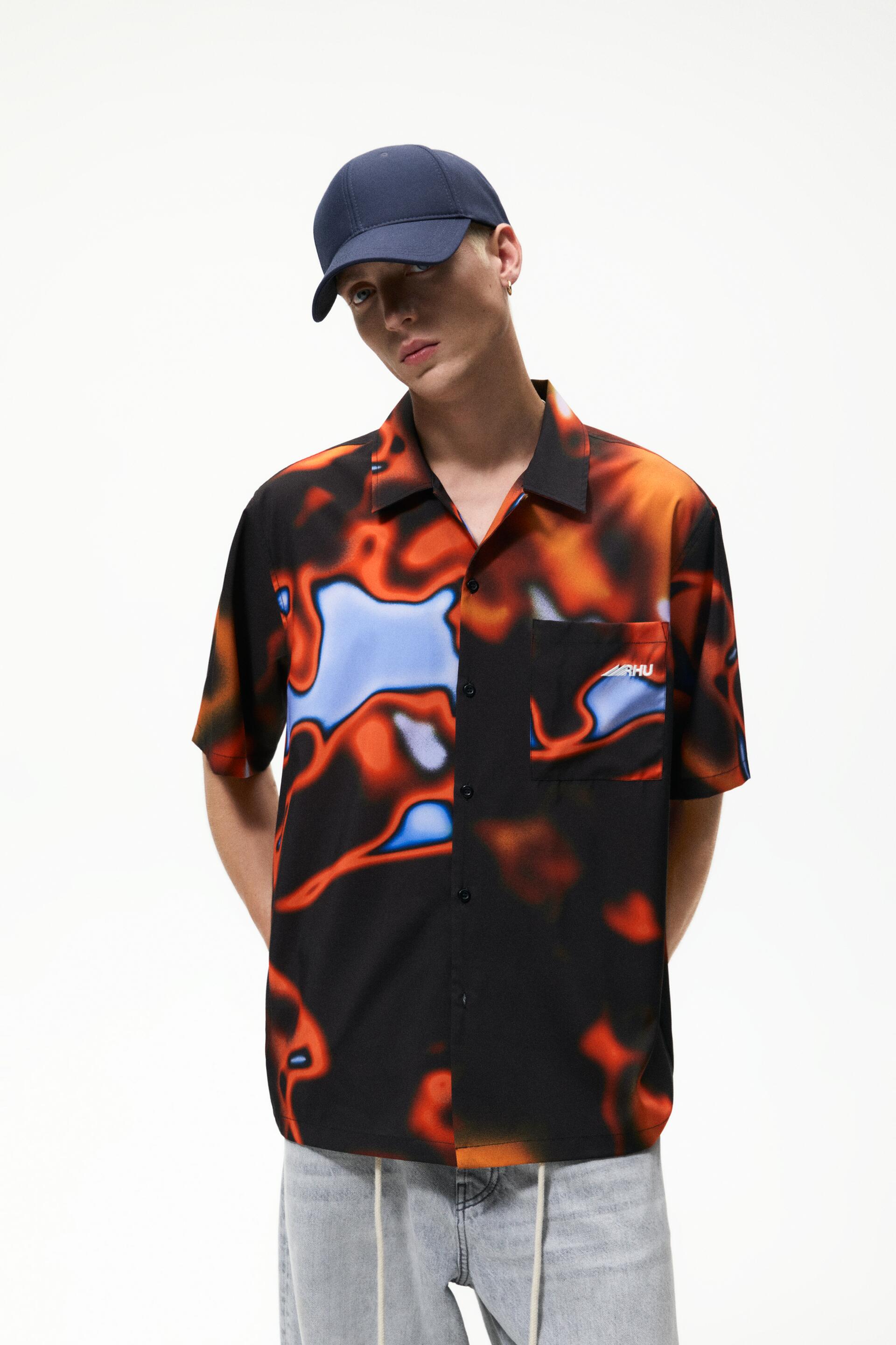 

Рубашка мужская ZARA 06085327 оранжевая S (доставка из-за рубежа), 06085327
