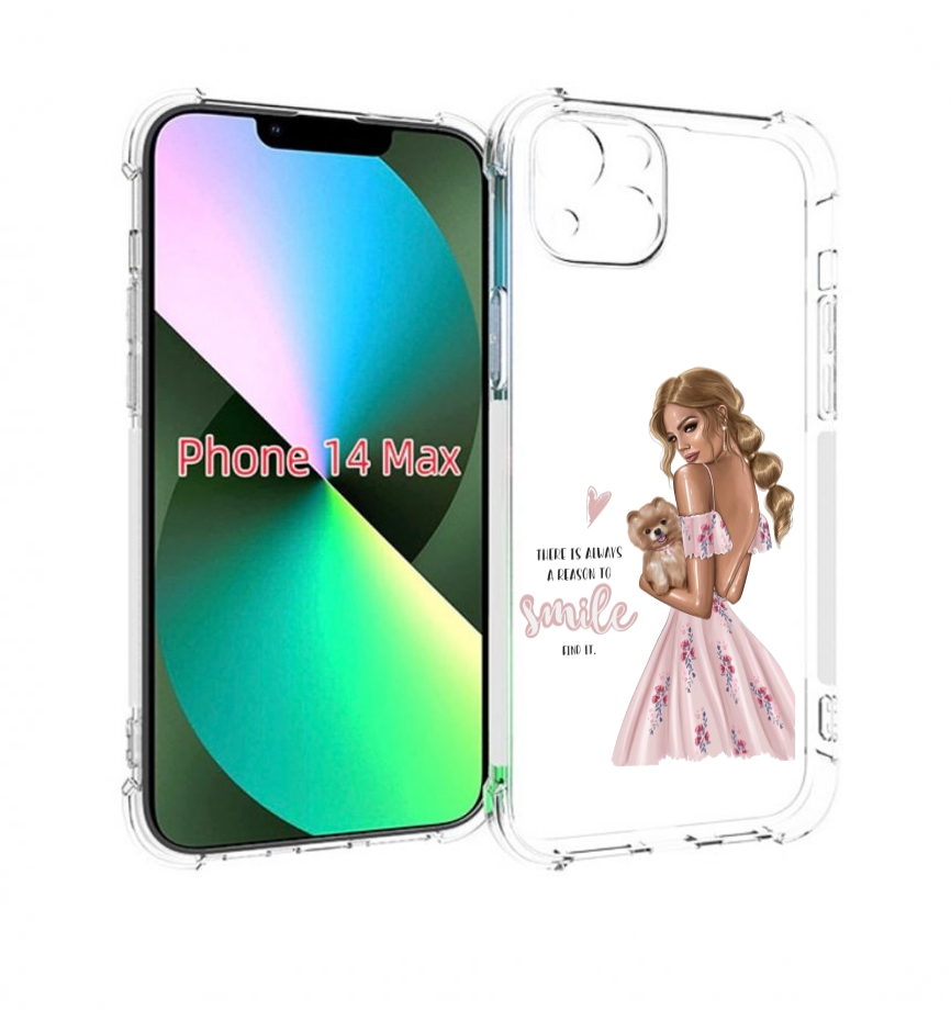 

Чехол MyPads Улыбайся-чаще женский для iPhone 14 Plus (6.7), Прозрачный, Tocco