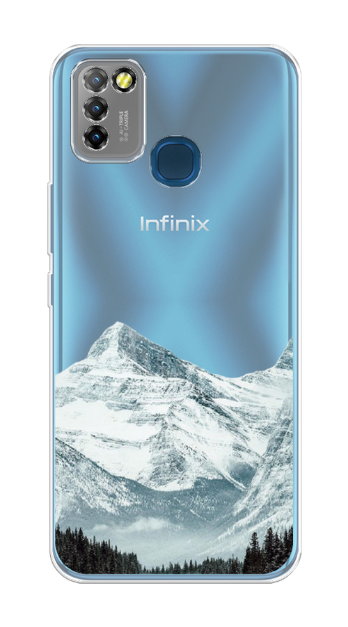 

Чехол на Infinix HOT 10 Lite "Горы арт 1", Белый;зеленый, 3100350-2