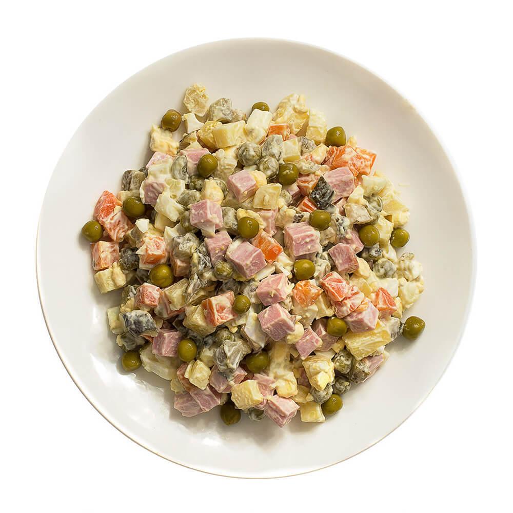 

Салат Уже готово Азбука Вкуса, Оливье, с колбасой, 250 г