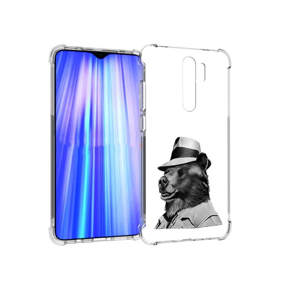 

Чехол MyPads Tocco для Xiaomi Redmi Note 8 Pro медведь в шляпе (PT135544.276.465), Прозрачный, Tocco