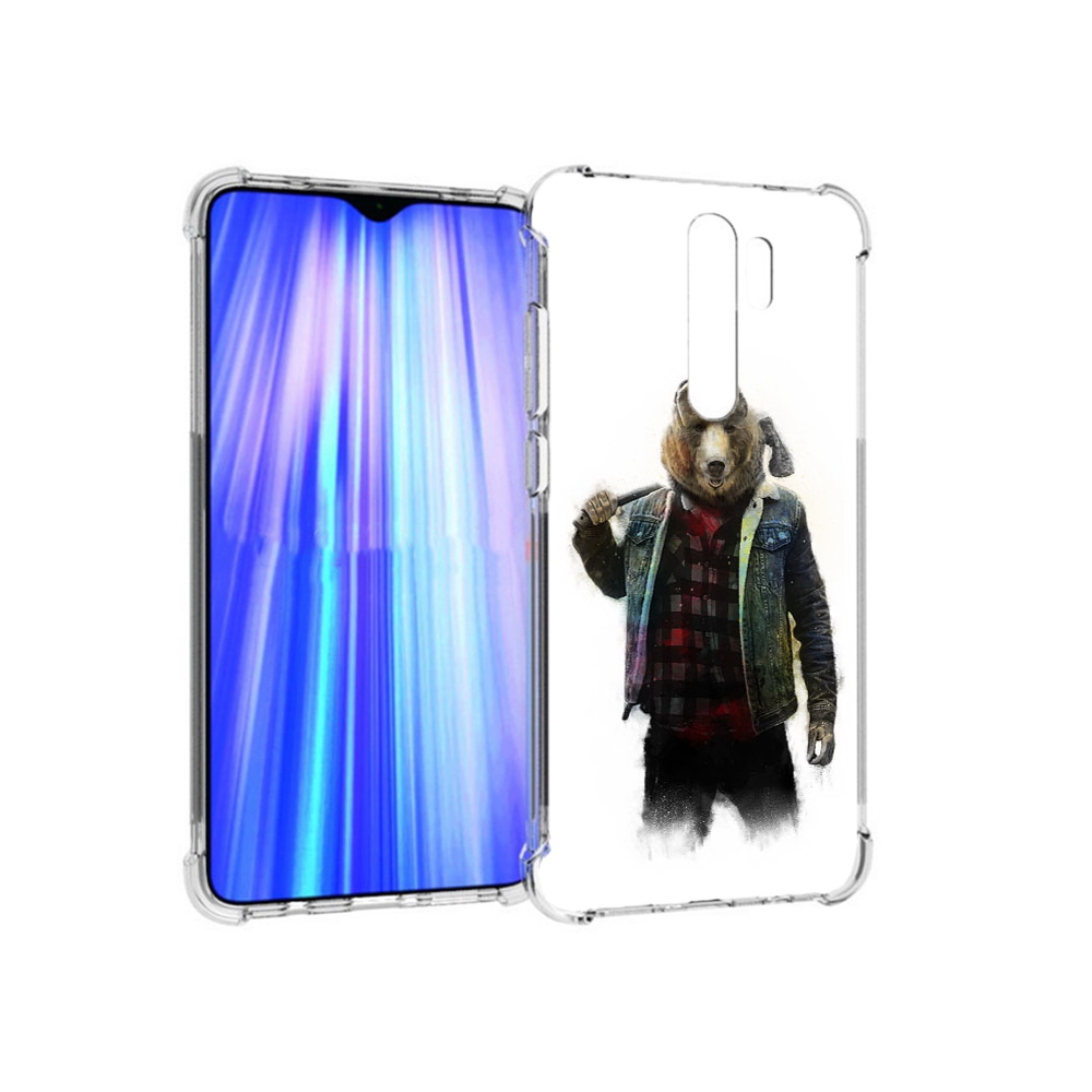 

Чехол MyPads Tocco для Xiaomi Redmi Note 8 Pro медведь с топором (PT135544.276.469), Прозрачный, Tocco