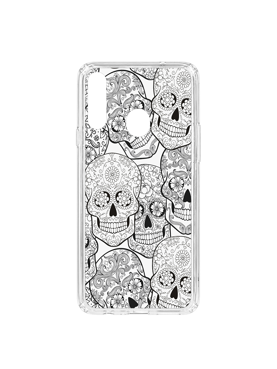 фото Чехол на samsung galaxy a20s kruche print skull black кruче