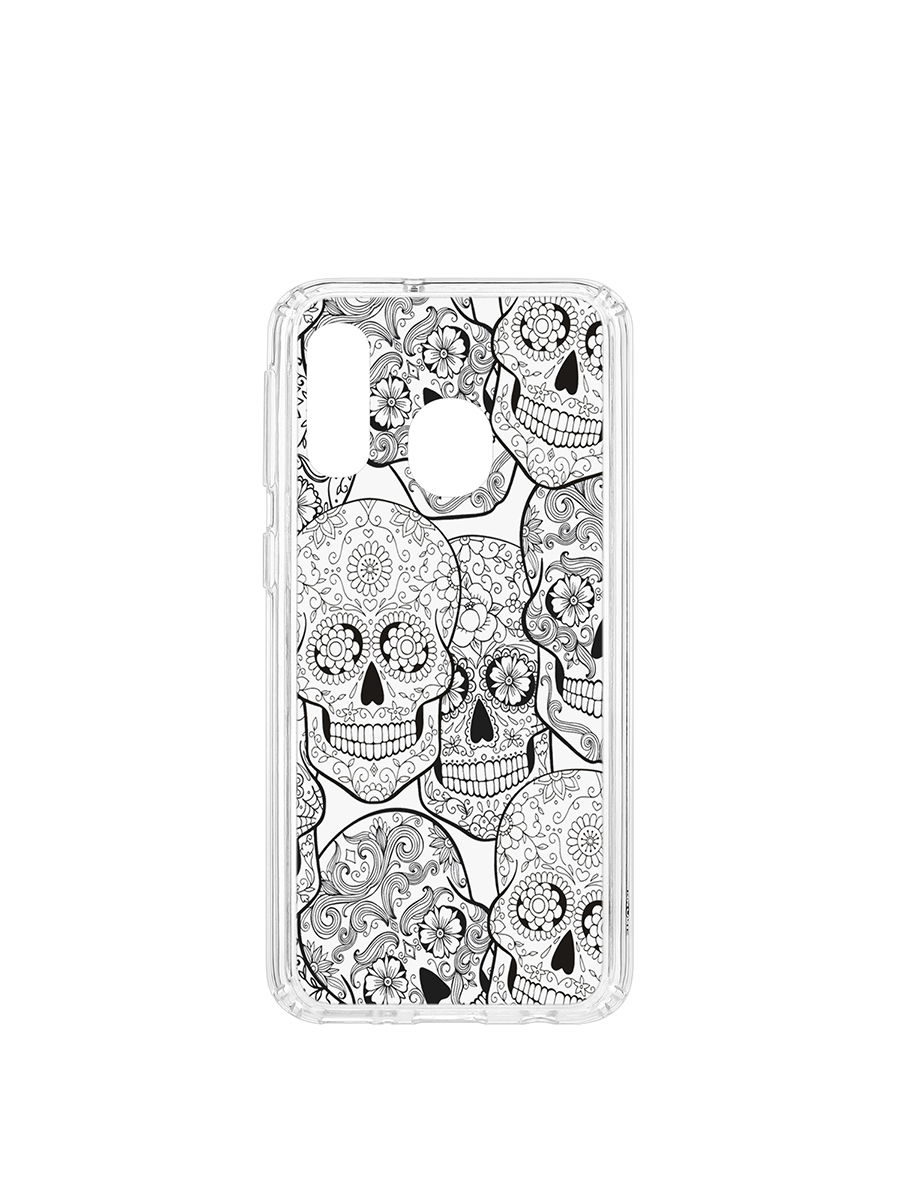 фото Чехол на samsung galaxy a40 2019 kruche print skull black кruче