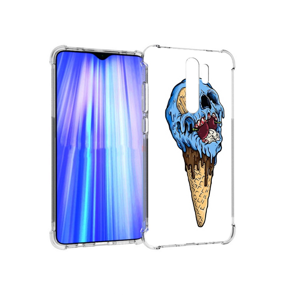 

Чехол MyPads Tocco для Xiaomi Redmi Note 8 Pro мороженное череп (PT135544.276.484), Прозрачный, Tocco