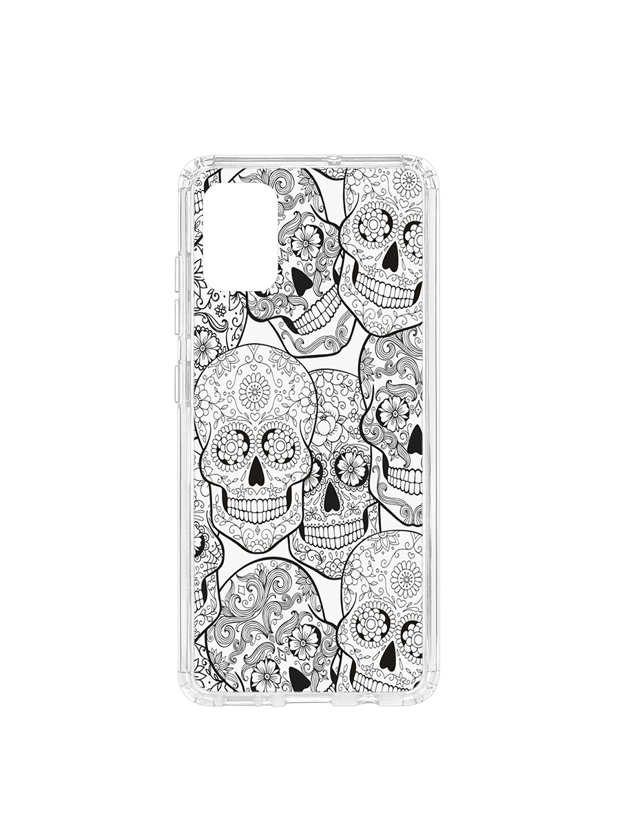 фото Чехол на samsung galaxy a51 kruche print skull black кruче