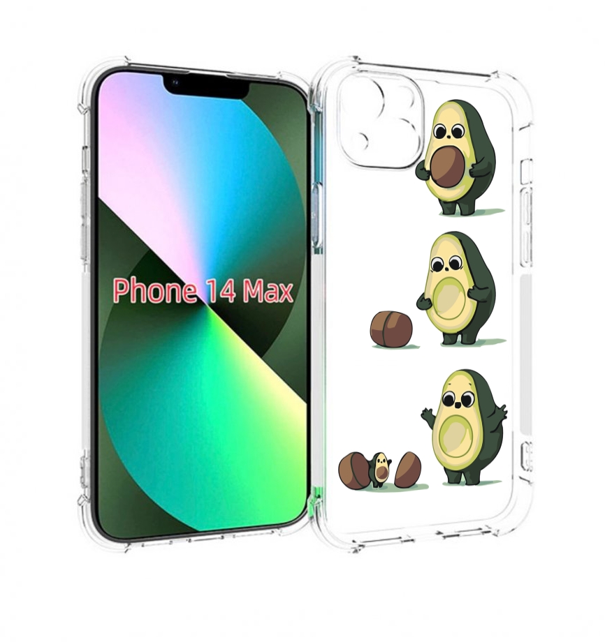 

Чехол MyPads авокадо-с-малышом для iPhone 14 Plus (6.7), Прозрачный, Tocco