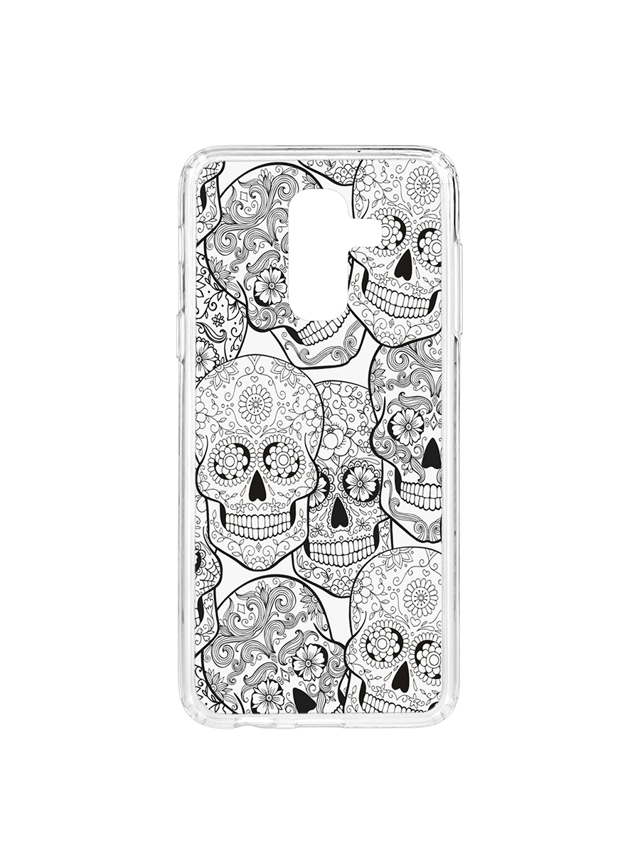 фото Чехол на samsung galaxy a6 plus (2018) a605f kruche print skull black кruче