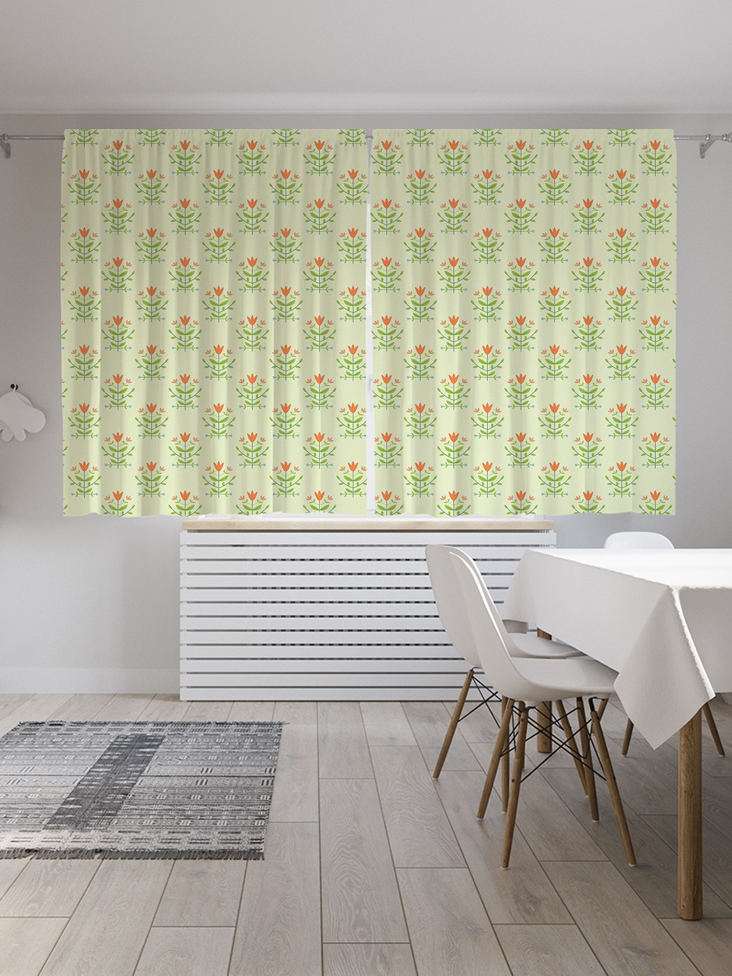 

Шторы JoyArty с фотопечатью "Цветочный куст" из сатена, 290х180 см, Цветочный куст