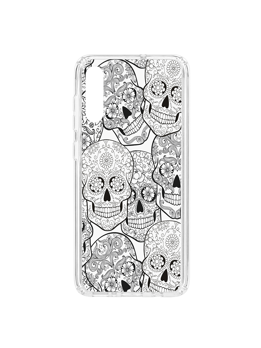 фото Чехол на samsung galaxy a70 2019 kruche print skull black кruче